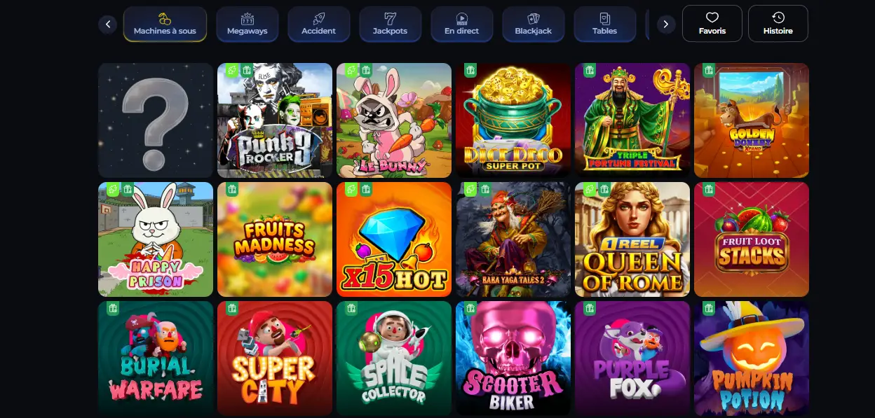 buffbets casino machines a sous